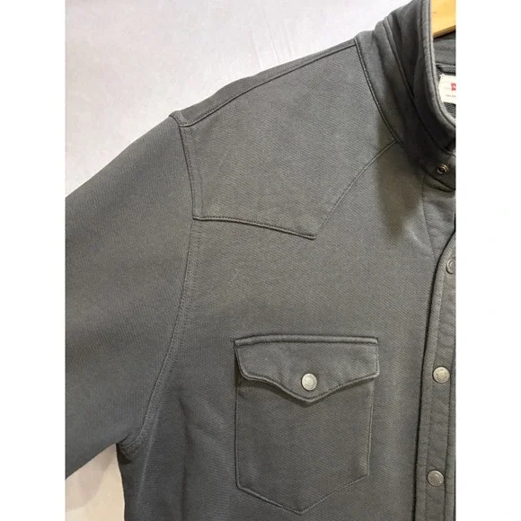 Las Vegas Raiders Shirt Levi's Western Snap HEAVY Jacket Black Long Sleeve Large - Picture 4 of 11